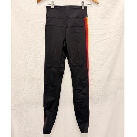 SPIRITUAL GANGSTER Ada High Waist 7/8 Rainbow Legging - Black XS - Picture 3 of 4